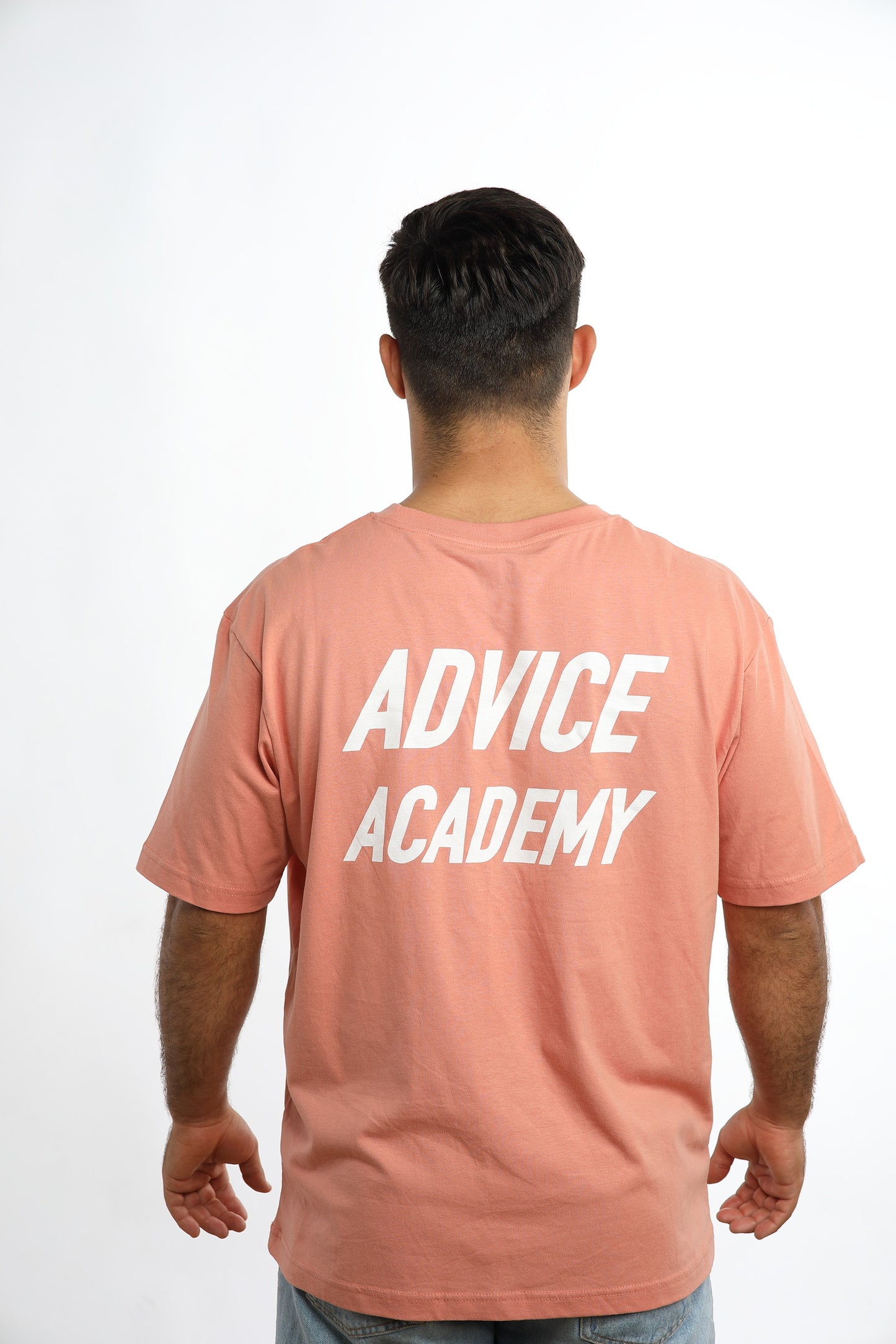 Advice Academy Premium Oversized Tee - Salmon Pink